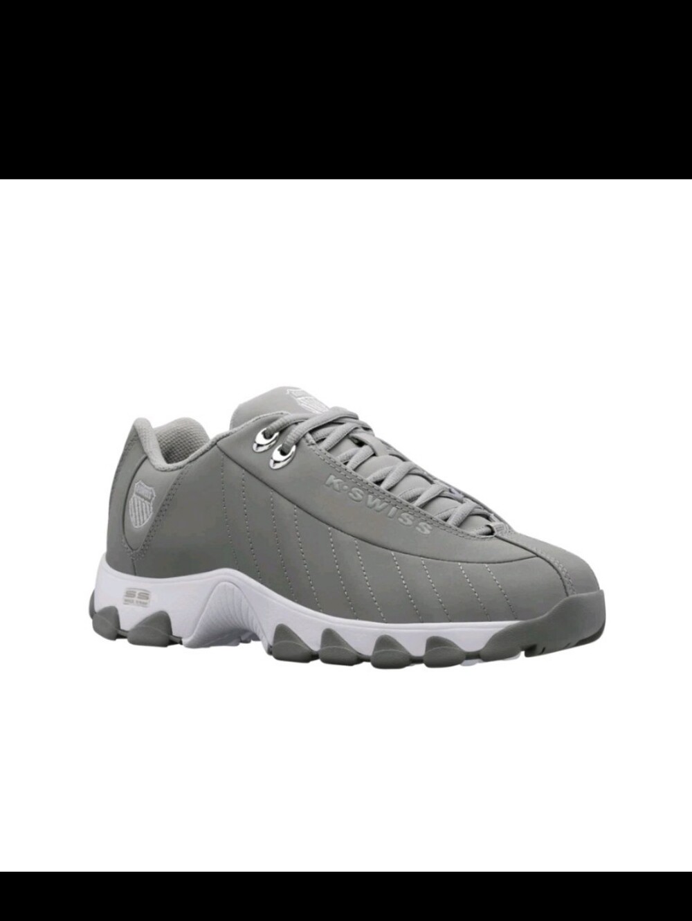K-Swiss Men's ST 329 CMF Leather Sneaker Neutral/Gray/Silver - Picture 4 of 9